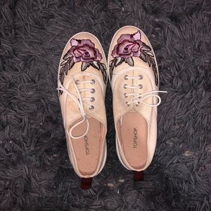 Floral platform sneakers